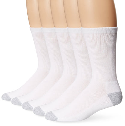 Hanes Men's 5-Pack Comfort Cool FreshIQ X-Temp Crew Socks (Shoe Size 6-12) (Sneaker & Shoe Sizes: 6-12 / Sock Sizes: 10-13, Black)