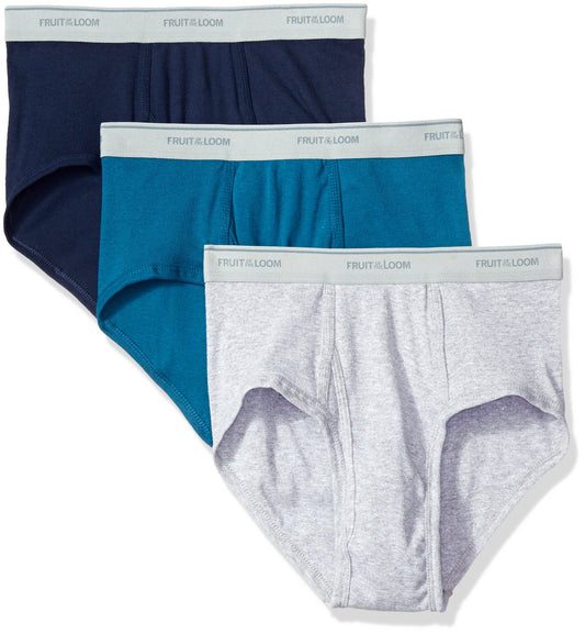 Fruit of the Loom Men'sFashion Brief, Assorted, Large(Pack of 3)