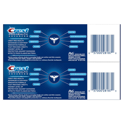 Crest Pro-Health Advanced Smooth Mint Toothpaste 4 oz, Twin Pack, (Packaging may vary)