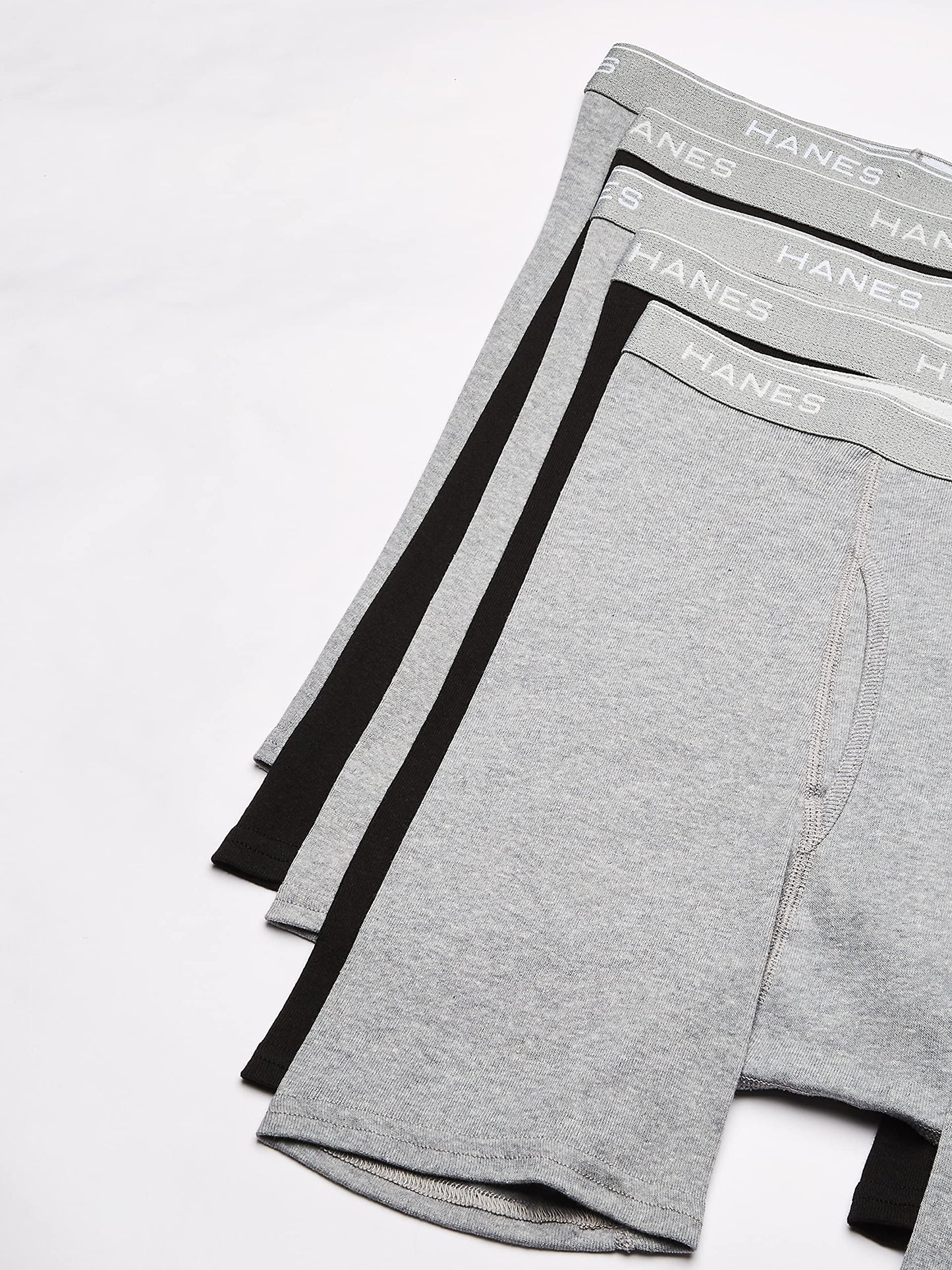 Hanes Men's Boxer Briefs with Comfort Flex Waistband (Black/Grey - 5 Pack, XXXX-Large)