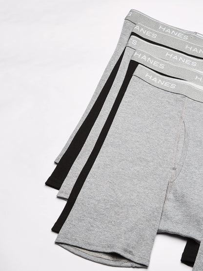 Hanes Men's Boxer Briefs with Comfort Flex Waistband (Black/Grey - 5 Pack, XXXX-Large)