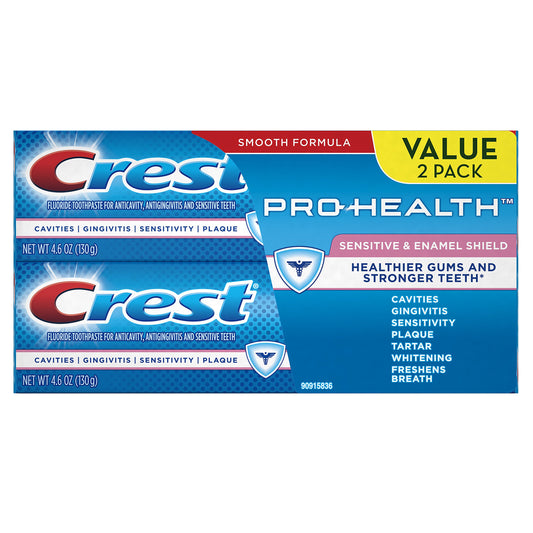 Crest Pro-Health Sensitive & Enamel Shield Toothpaste, 4.6 Ounce (Pack of 2)
