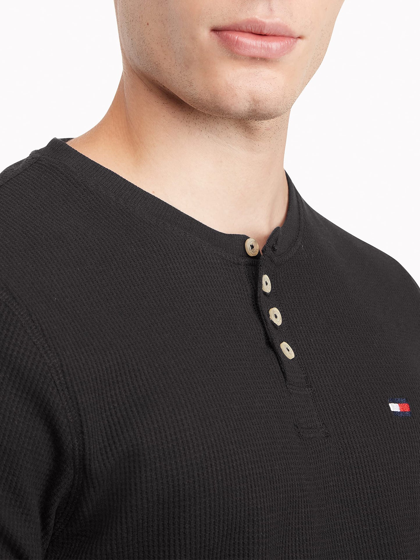 Tommy Hilfiger Mens Modern Essentials Long Sleeve Henley Dark Navy