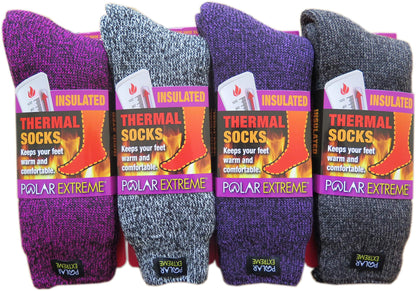 Polar Extreme Ladies Heat Socks, 2 Pair, Size 9-11,