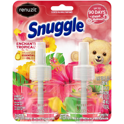 Renuzit Snuggle Scented Oil Refill for Plugin Air Fresheners, Linen Escape, 0.67 Fl Oz (Pack of 5)