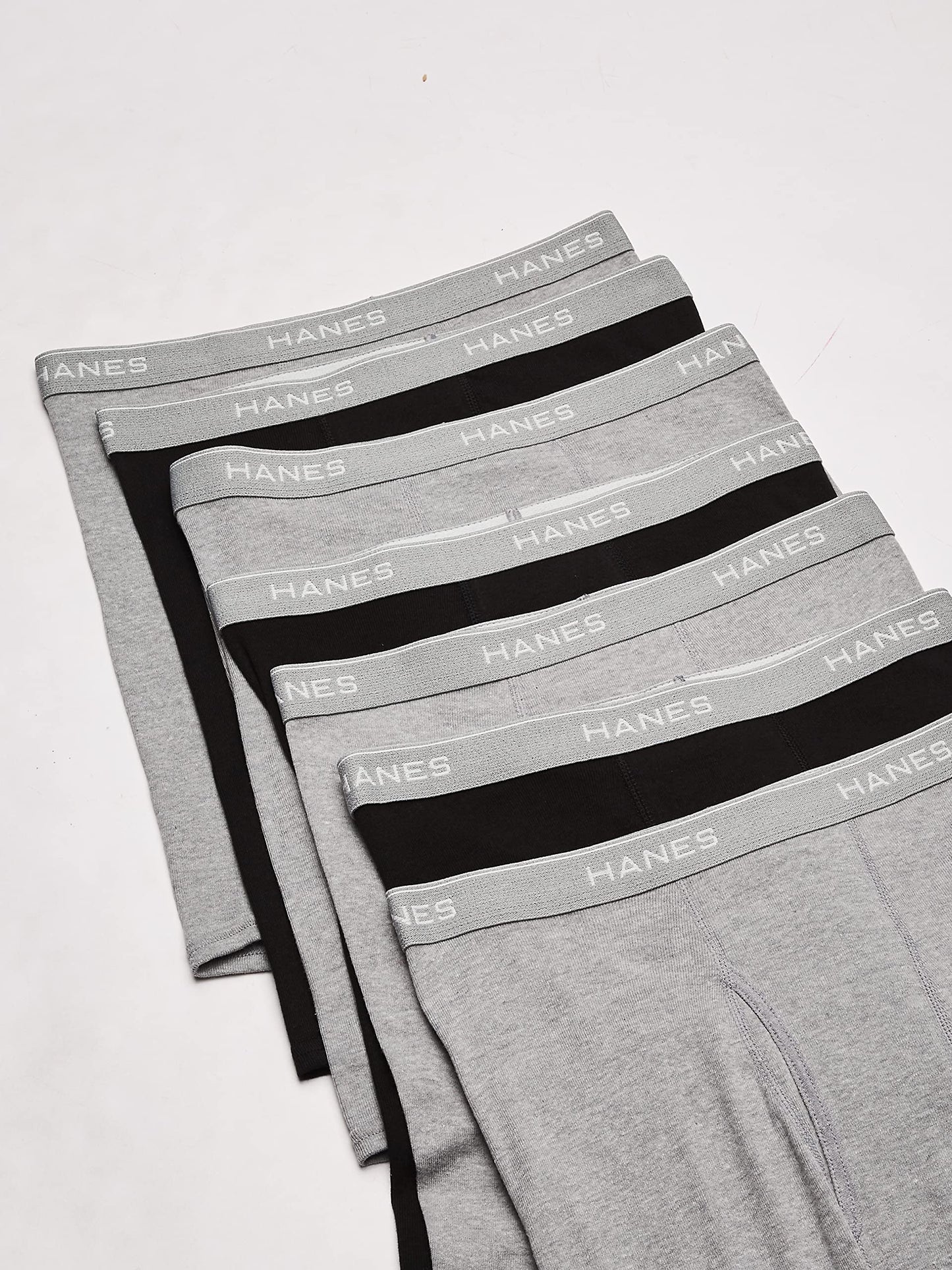 Hanes byHanes Mens Boxer Brief with Comfort Flex Waistband (2349B7) (Black/Grey - 7 Pack, XXX-Large)