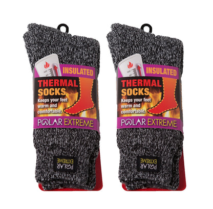 Polar Extreme Ladies Heat Socks, 2 Pair, Size 9-11,