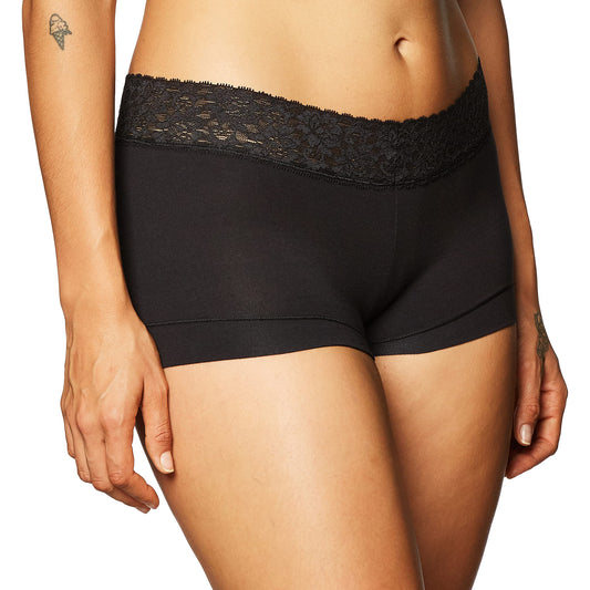 Cotton Dream Boyshort with Lace (40859) White, 7