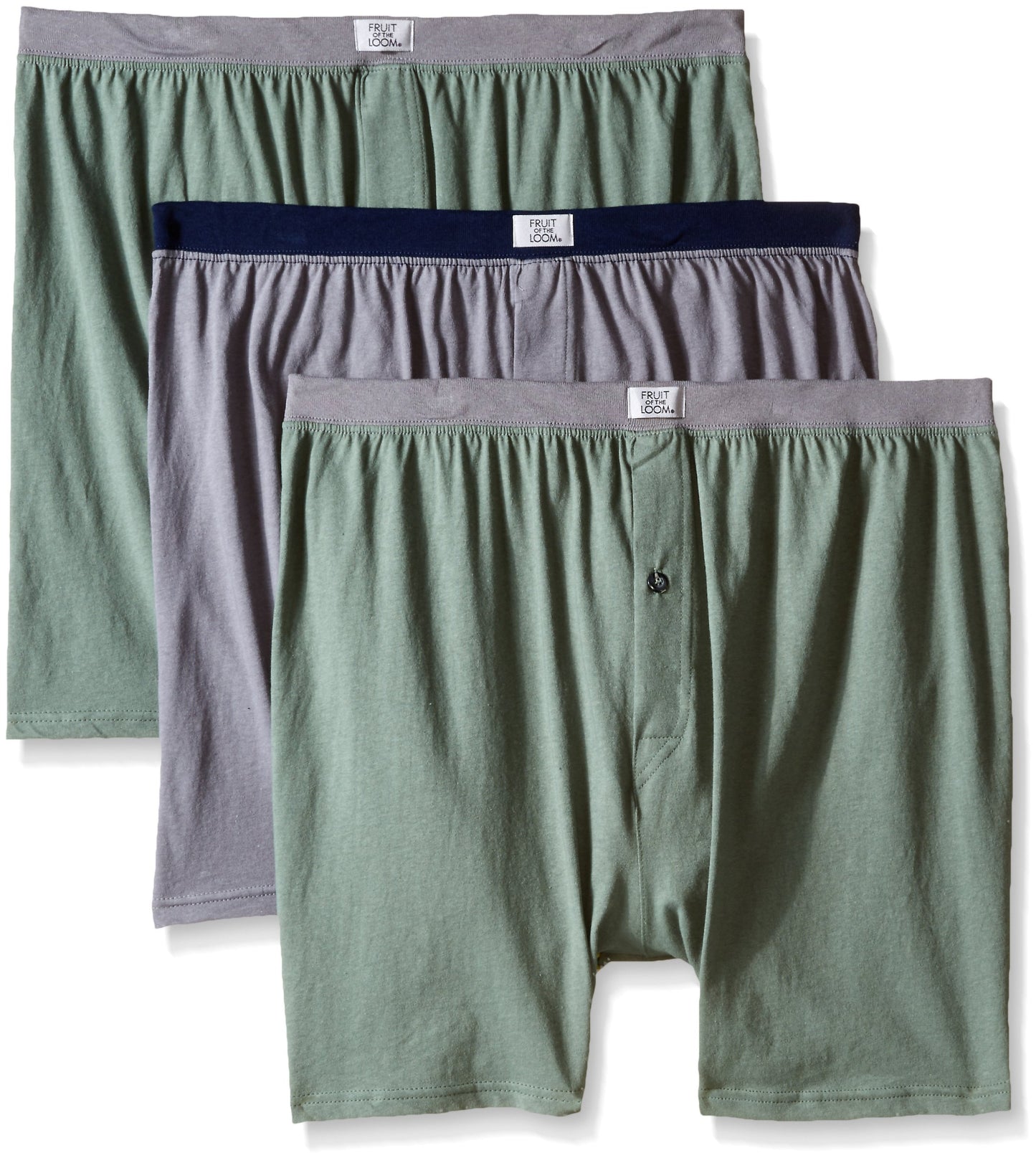 Fruit of the Loom Men's Assorted Soft Stretch Knit Boxers,Assorted,X-Large(Pack of 3)