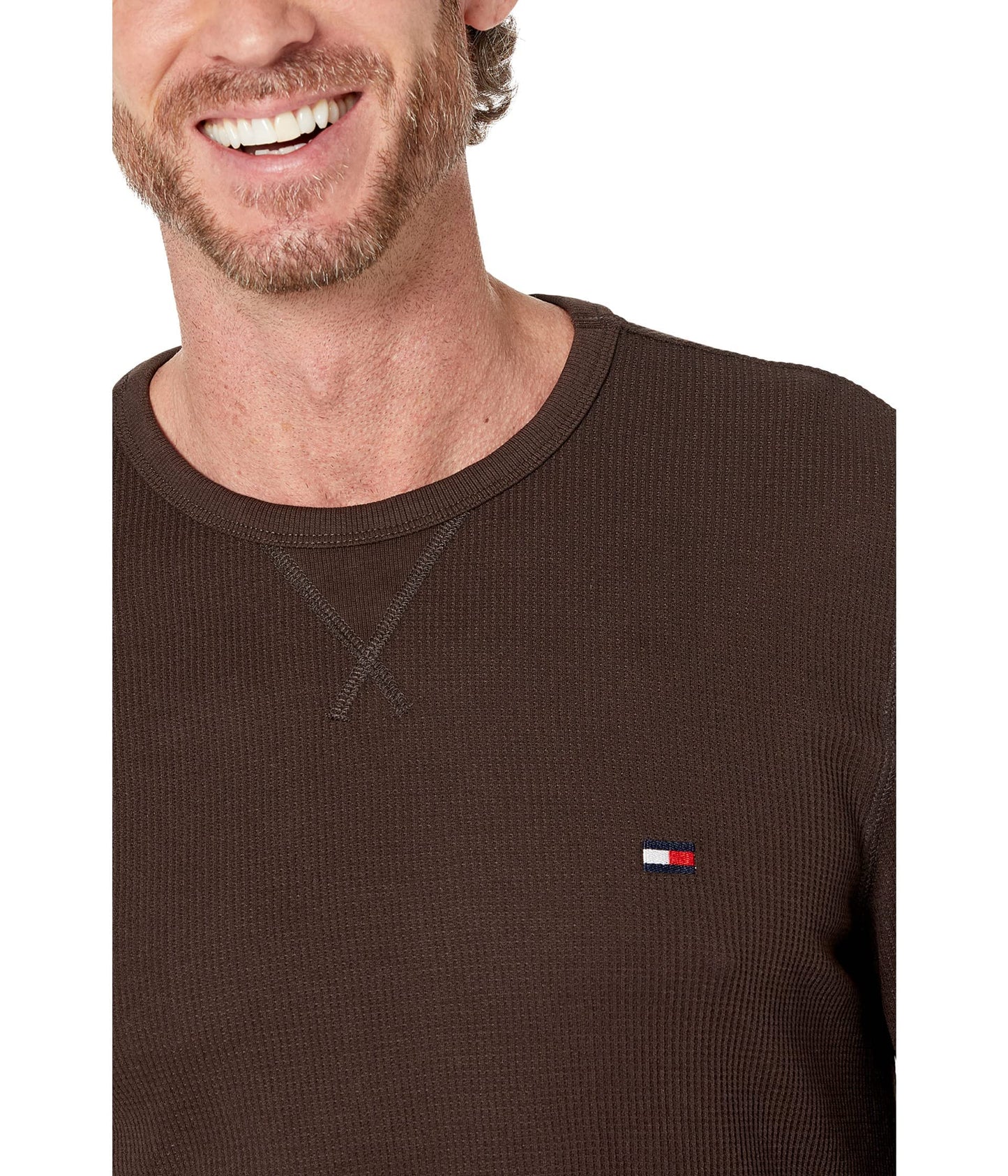 Tommy Hilfiger Thermal Long Sleeve Crew Espresso 2XL