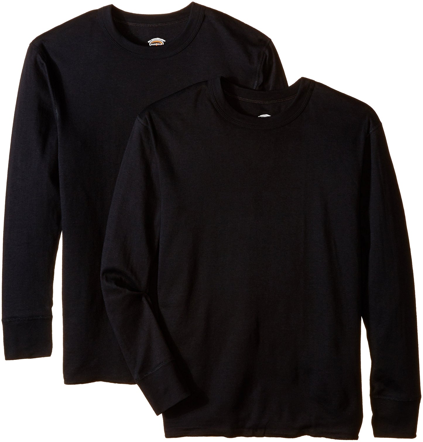 Duofold Men's Mid Weight Wicking Thermal Shirt (Pack of 2), Black, XX-Large