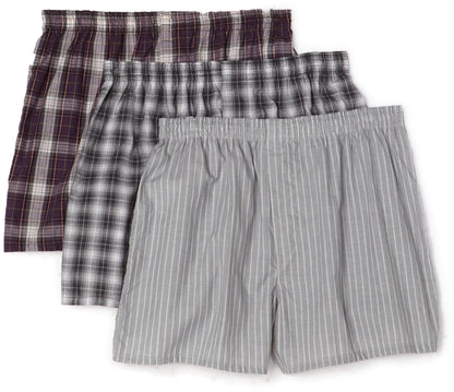 Fruit of the Loom Men'slow rise collection woven boxer, Assorted, Medium(Pack of 3)