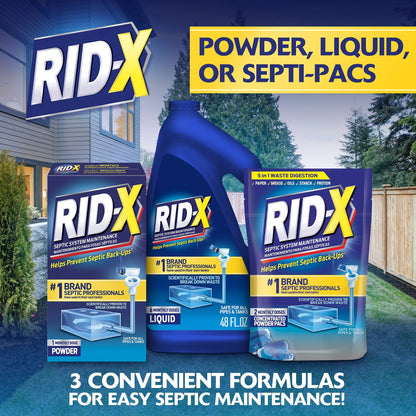 RID-X Septic Treatment, 4 Month Supply Of Powder, 39.2 oz