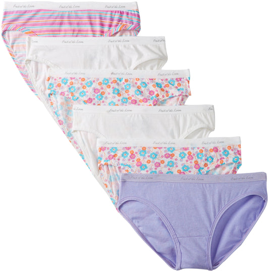 Fruit of the Loom Women's Cotton 6 Pack Assorted Bikini Panty (7)