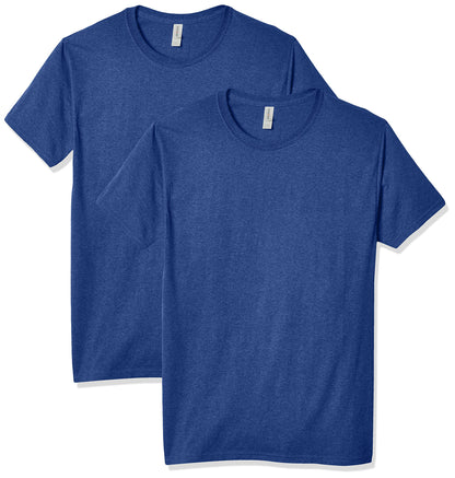 Jerzees Men's Tri-Blend 2 Pack T-Shirt, Black Heather, X-Large