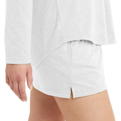 Hanes Comfortblend Originals Tri-Blend Long-Sleeve T-Shirt, Crewneck Tee for Women, Relaxed Fit, Plus Sizes, ECO White