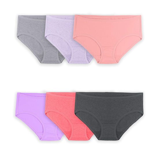 Fruit of the Loom Women's 360 Underwear, High Performance Stretch for Effortless Comfort, Available in Plus Size, Cotton Blend-Hipster-6 Pack-Colors May Vary, 9