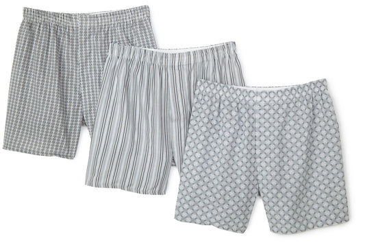 Fruit of the Loom Men's Assorted Print Woven Boxers,Assorted,Large(Pack of 3)