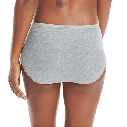 Hanes Women's Panties Pack, 100% Cotton Underwear, Moisture-Wicking Briefs Underwear, Ultra-Soft and Breathable, Tagless Multipack, Size 7