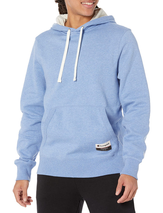 Champion Men's Authentic Originals Sueded Pullover Hoodie, Blue Jazz Heather, XX-Large