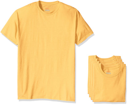Hanes Men's Short Sleeve Crew Neck Tee (Pack of 4), White, Small