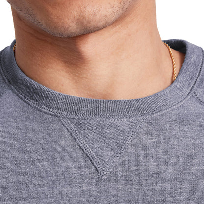 Hanes Men's Crewneck Sweatshirt, Tri-Blend French Terry, Navy Pe Heather, Medium