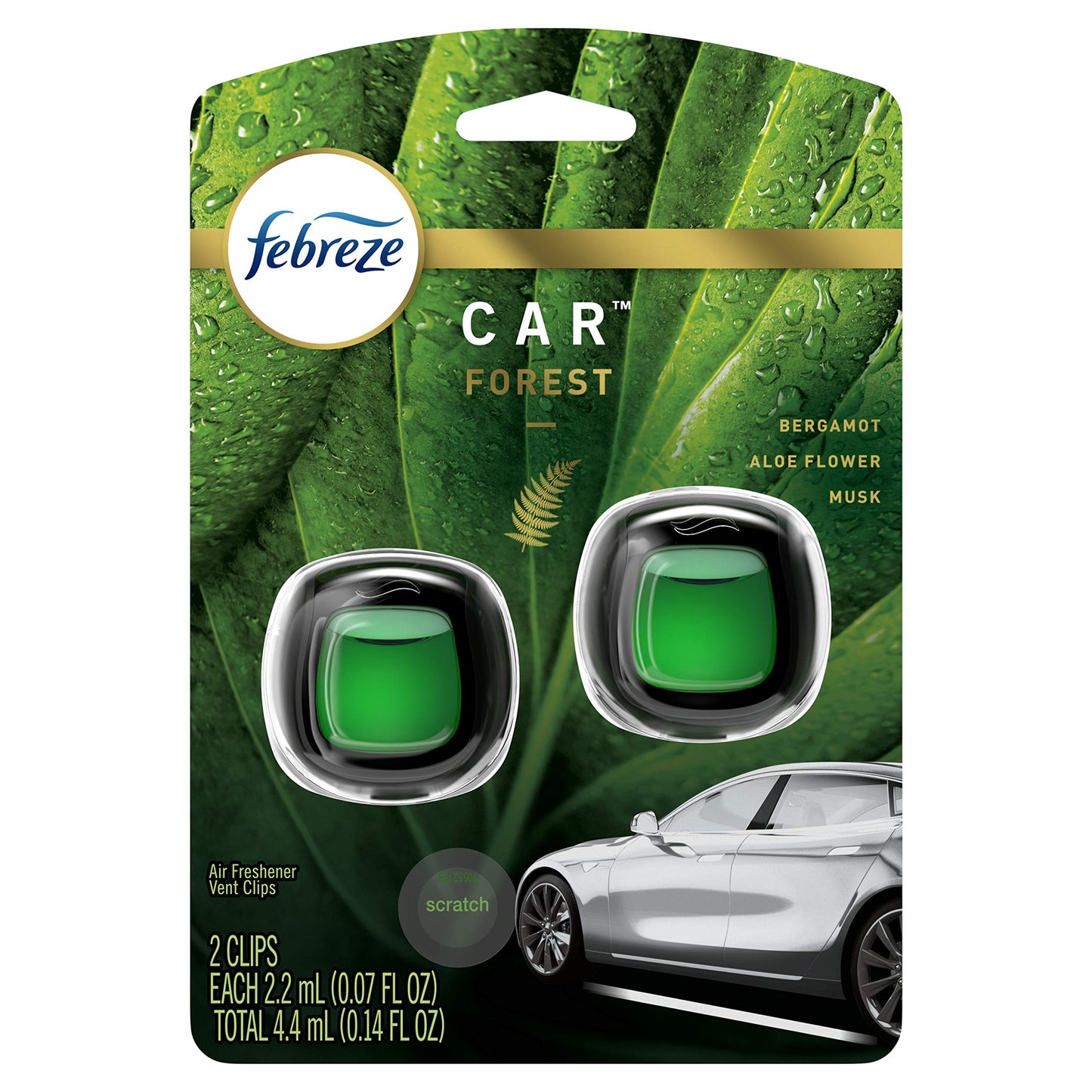 Febreze Car Air Fresheners, New Car Scent, Odor Eliminator for Strong Odors Car Vent Clips (2 Count)