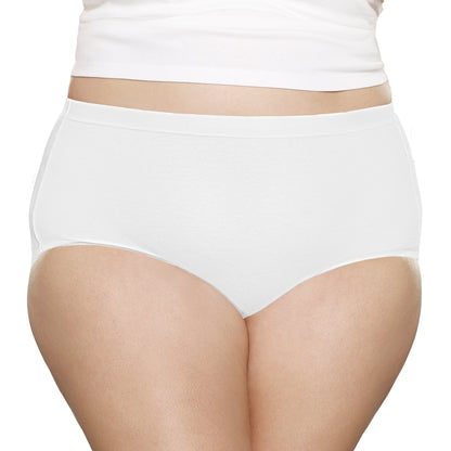 Fruit of the Loom Women's Plus Size "Fit For Me" 5 Pack Original Cotton Brief Panties