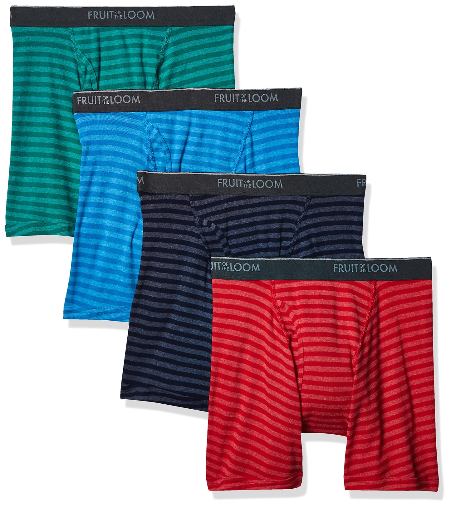 Fruit of the Loom Men's Low Rise Boxer - Colors May Vary, Assorted, Large(Pack of 4)
