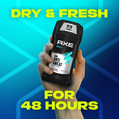 AXE Antiperspirant Deodorant Stick Apollo 48 Hour Sweat and Odor Protection for Long Lasting Freshness, Sage & Cedarwood Men's Deodorant 2.7 oz
