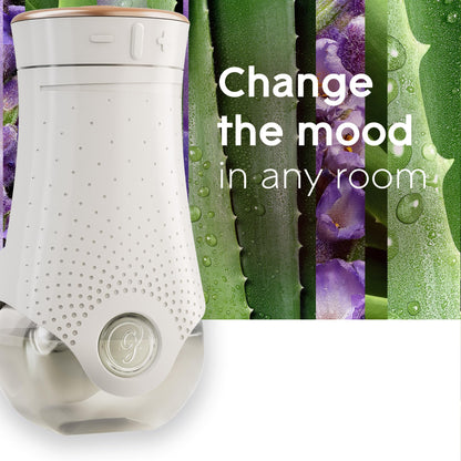 Glade PlugIns Refills Air Freshener Starter Kit, Scented and Essential Oils for Home and Bathroom, Lavender & Aloe, 3.35 Fl Oz, 1 Warmer + 5 Refills