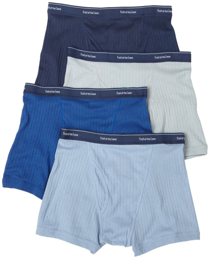 Hanes Boys' 4 Pack Ultimate Comfort Flex Printed Boxer Brief, Assorted, X-Large