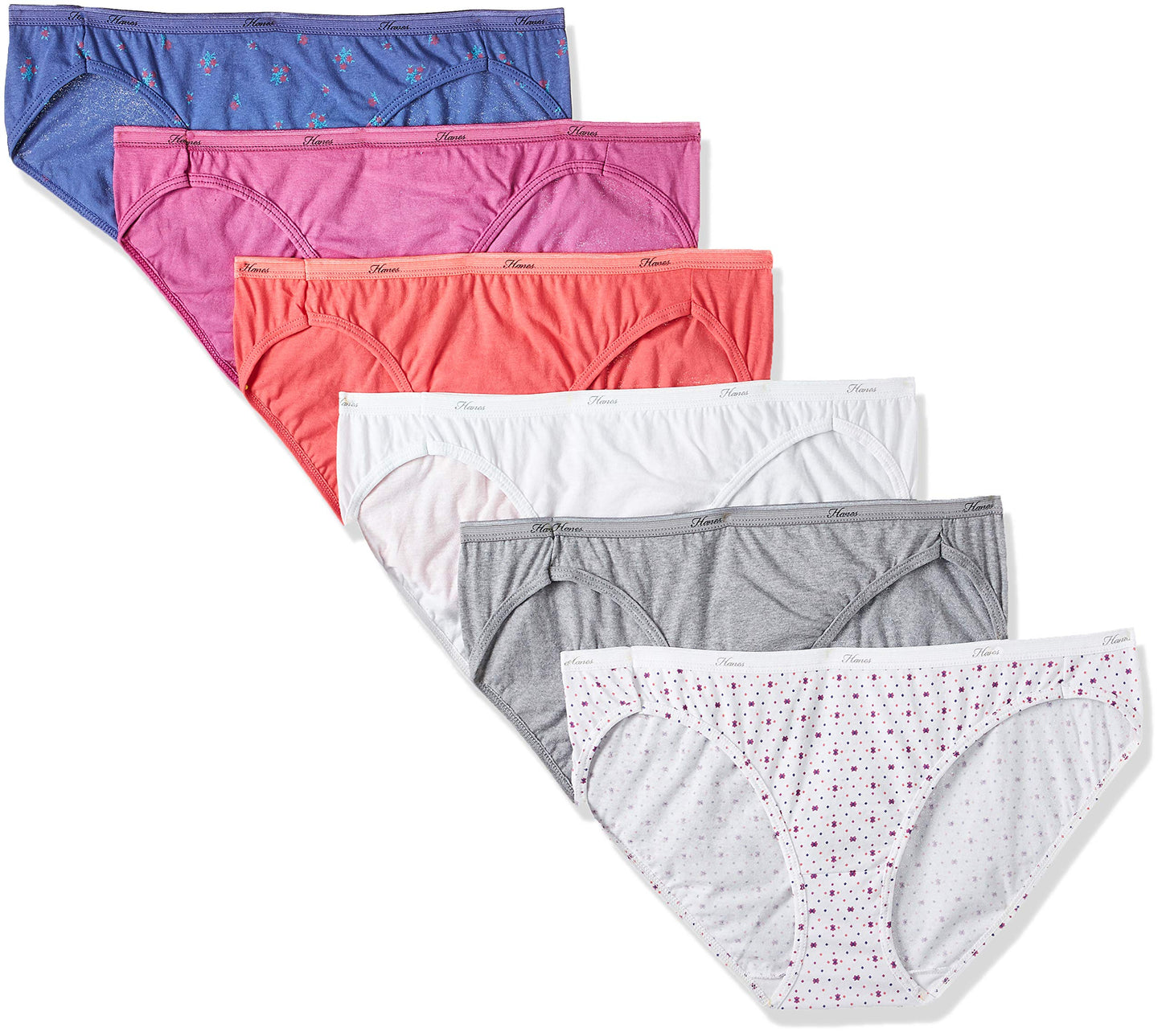 Cotton Bikinis 3-Pack, Assorted, 8