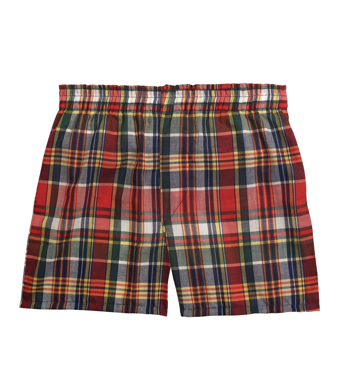 Fruit of the Loom Boys' Woven Boxer, Exposed and Covered Waistband (Pack of 5) (Tartan Plaids, Large)