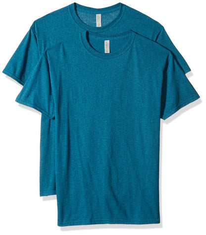 Jerzees Men's Tri-Blend 2 Pack T-Shirt, Black Heather, X-Large