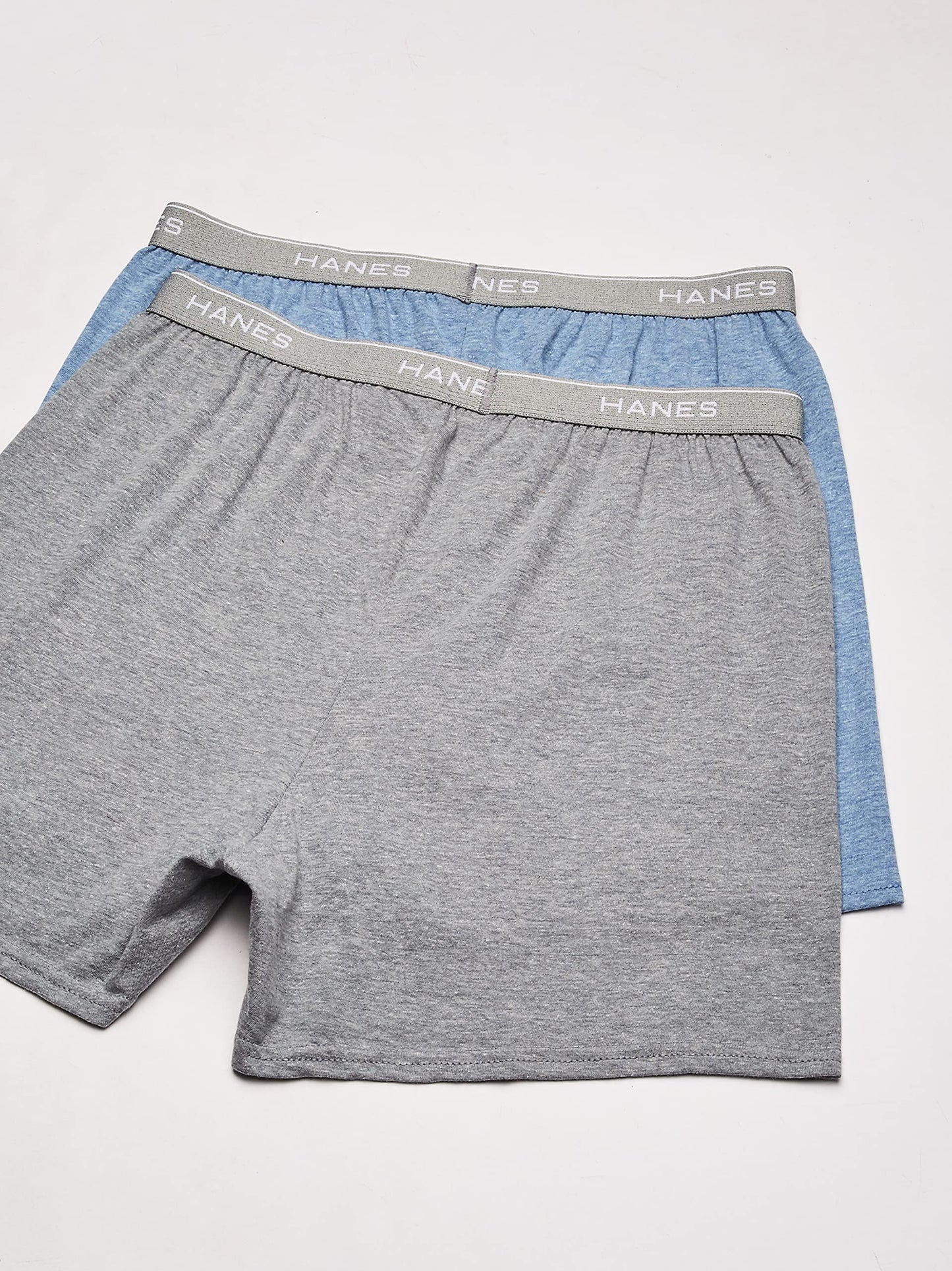 Hanes Red Label Men's 5-Pack FreshIQ Exposed-Waistband Knit Boxers, Assorted. (XXXXX-Large / 56-58, Assorted)