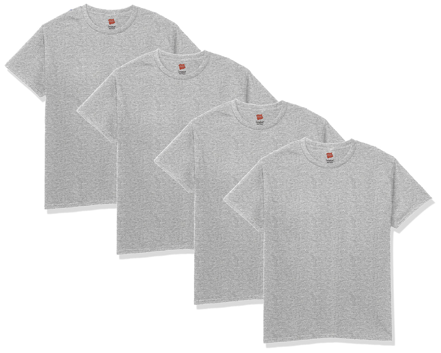 Hanes Men's ComfortSoft T-Shirt (Pack of 4) (Light Steel, XXXXX-Large)