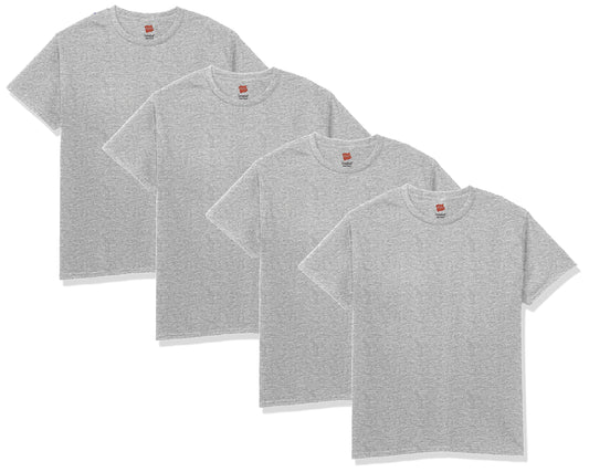 Hanes Men's ComfortSoft T-Shirt (Pack of 4) (Light Steel, XXXXX-Large)