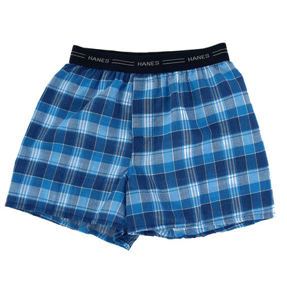 Hanes Boys' Boxer 5 Pack Tartan, Large (Colors may vary)