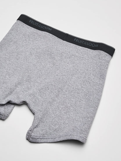 Fruit of the Loom Men's Low Rise Boxer Brief, Tonal Grey, X-Large(Pack of 4)