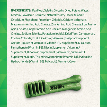 Greenies Grain Free Regular Natural Dental Care Dog Treats, 27 oz. Pack (27 Treats)