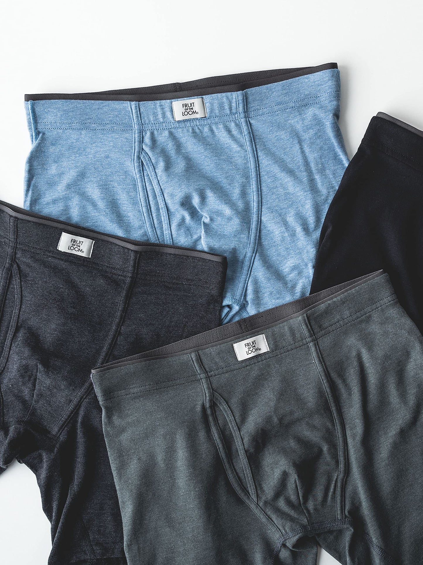 Fruit of the Loom Men's Crafted Comfort Stretch Boxer Briefs, Regular Leg-Covered Waistband-Assorted, X-Large
