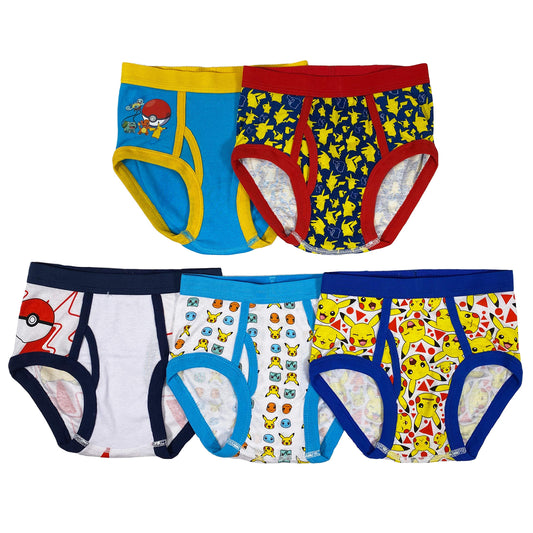 Pokemon boys Multipacks briefs underwear, Pokemon 5pk Brief, 4 US