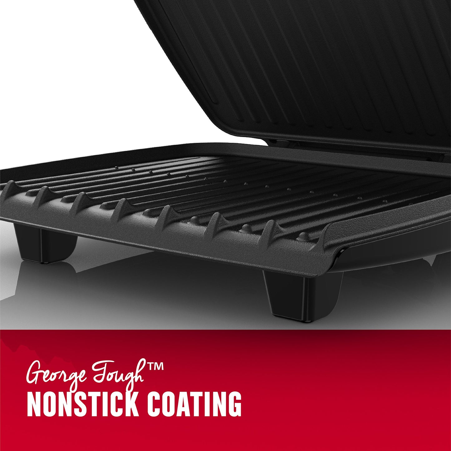 George Foreman 8-Serving Classic Plate Grill and Panini Press with Adjustable Temperature, Platinum, GR2121P