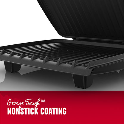 George Foreman 8-Serving Classic Plate Grill and Panini Press with Adjustable Temperature, Platinum, GR2121P
