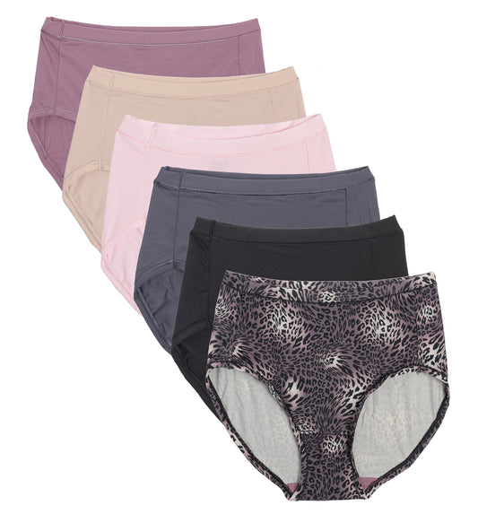 Hanes Women's Premium Invisible Low Rise Brief 6 Pack (2X, 6 Assorted)