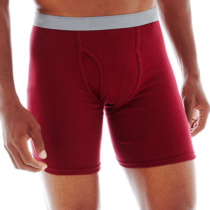 Fruit of the Loom Men's Premium Boxer Brief (4 Pack), Black/Gray, Small