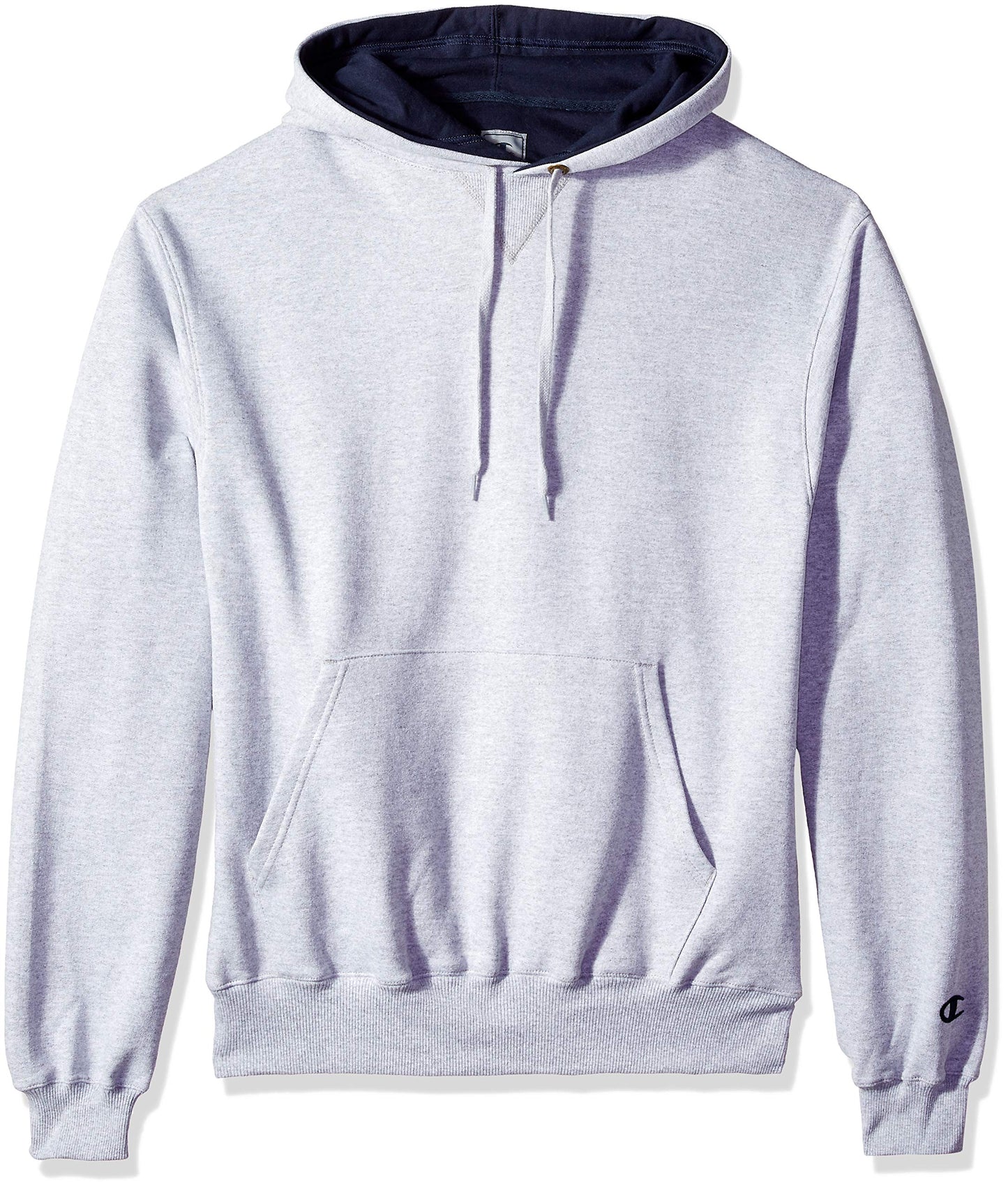 Champion Men's Cotton Max Pullover Hoodie, Silver/Gray, X Small