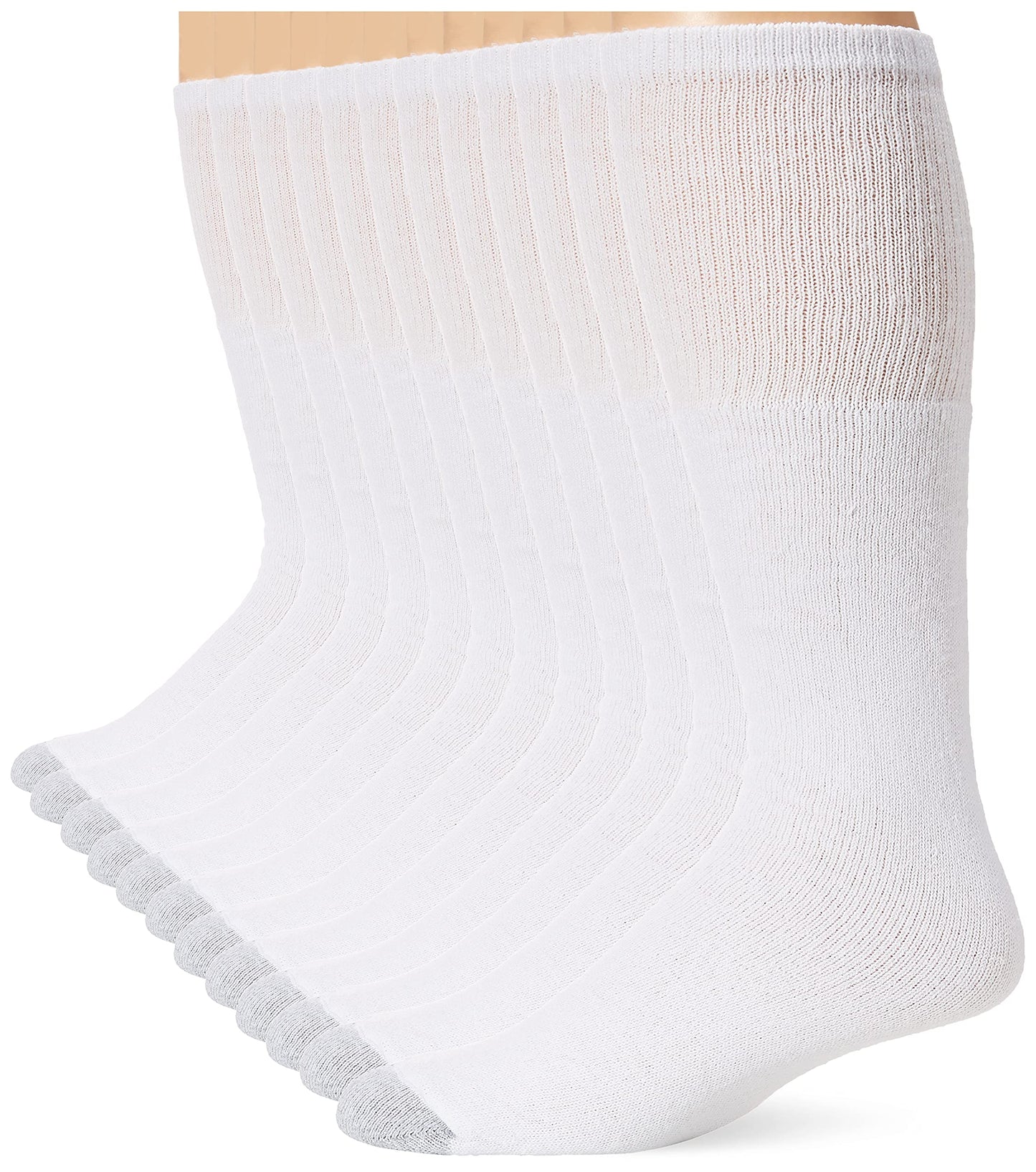 Hanes Over-the-Calf Tube Socks 10 Pack, 6-12-White