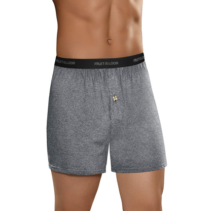 Fruit of the Loom Men's Knit Boxers, Assorted Colors, 2X-Large